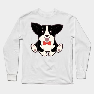 Suave Corgi with bow tie - Adorable Long Sleeve T-Shirt